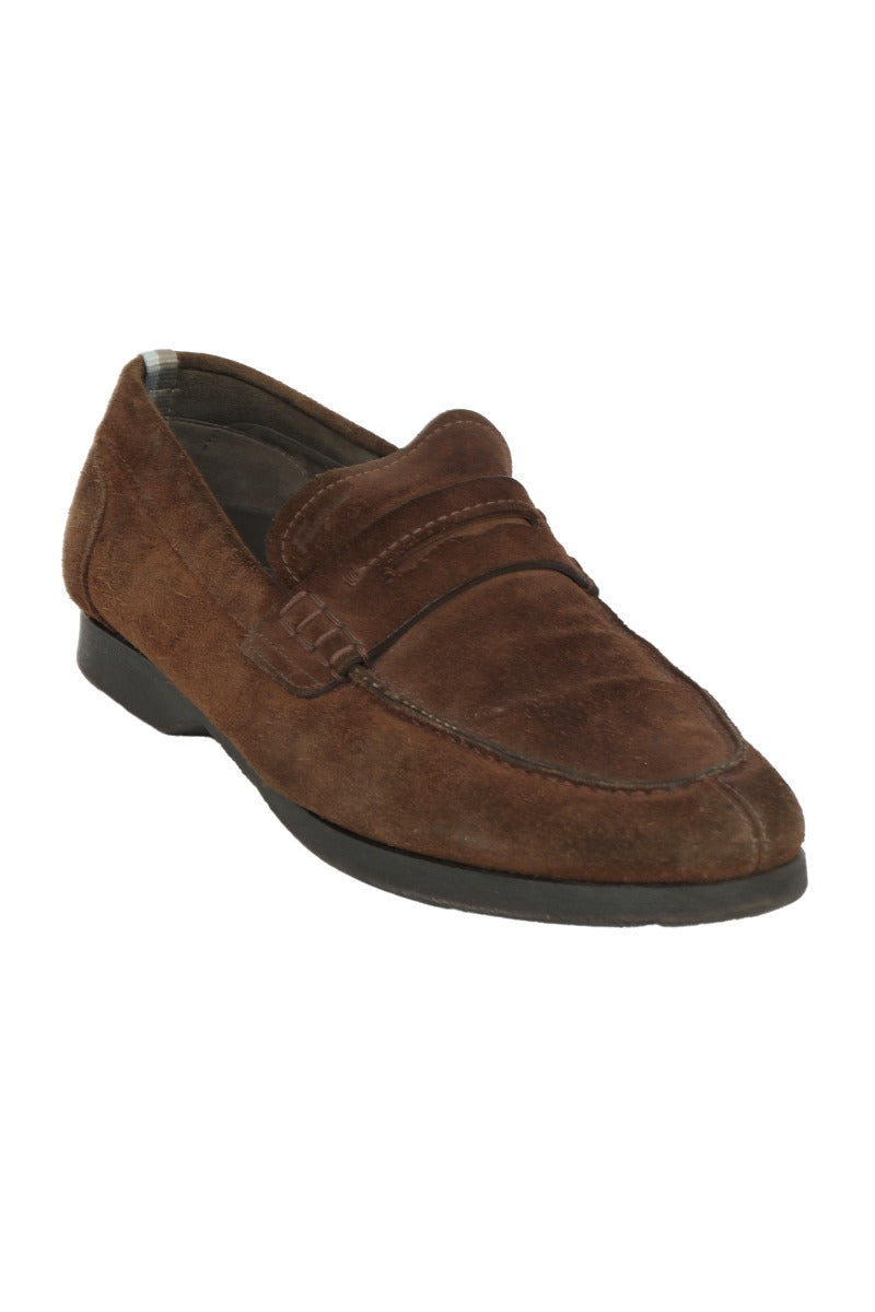 Salvatore Ferragamo Size 9.5 Suede Leather Loafers