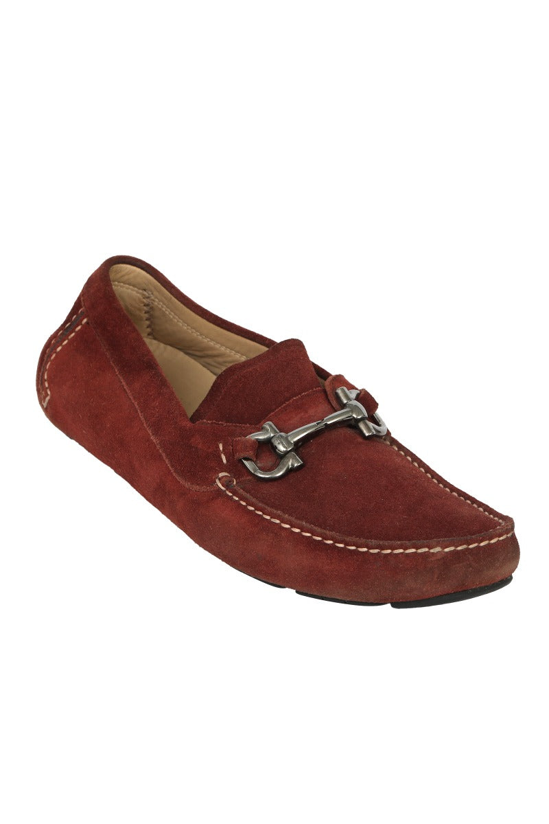 Salvatore Ferragamo Size 8.5 Rust Loafers