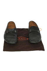 Tod'S Size 9 Black Braided Loafers