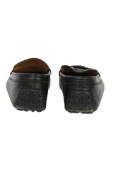 Tod'S Size 9 Black Braided Loafers