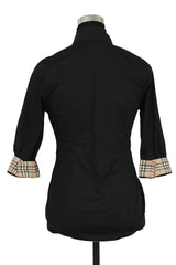 Burberry Size Xs Black Button Down Shirt