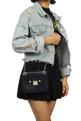 Jimmy Choo Velvet Rebel Crossbody Bag