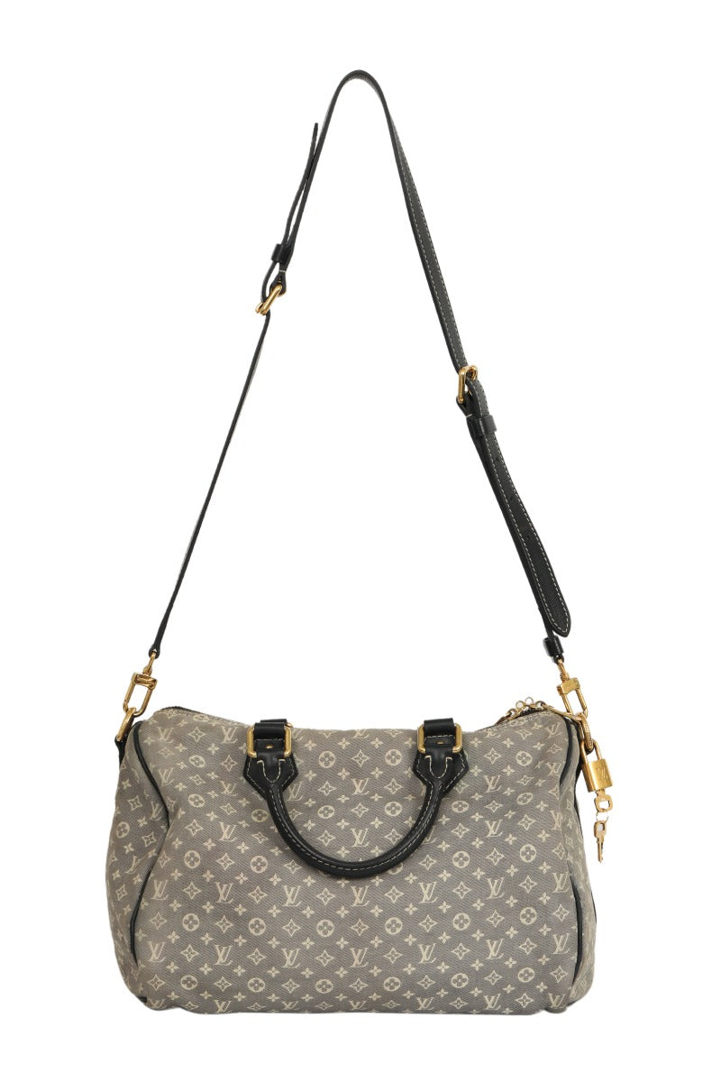 Louis Vuitton Idyle Monogram Gray Fabric Speedy 30 Bandouliere Bag