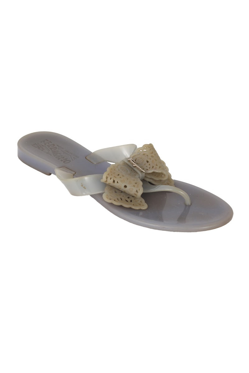 Salvatore Ferragamo Size 6 Vara Bow Jelly Sandal