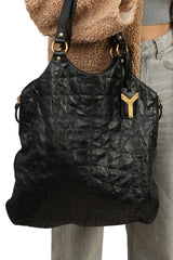 Salvatore Ferragamo Petunia Saffron Leather Shoulder Bag