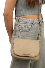 Michael Kors Bedford Beige Saddle Bag