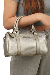 Gucci Silver Guccissima Joy Boston Bag