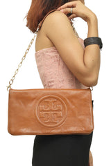 Tory Burch Reva Brown Reva Clutch With Sling Bag
