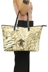 Roberto Cavalli Animal Print Yellow Tote Bag