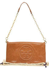 Tory Burch Reva Brown Reva Clutch With Sling Bag