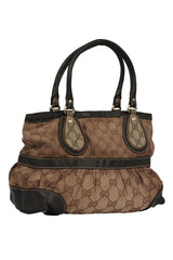 Gucci Vintage Canvas Beige Top Handle Bag
