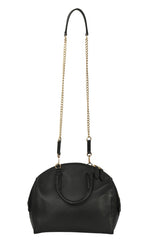 Roberto Cavalli Black Leather Satchel Bag