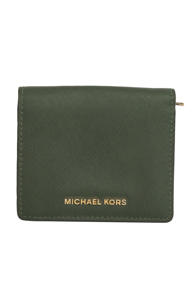 Michael Kors Green Leather Wallet