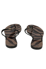 Roberto Cavalli EU 37 Animal Print Pvc Flip Flops