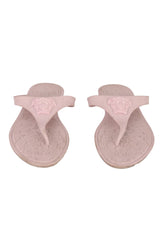 Versace EU 37 Pink Medusa Palazzo Thong Sandal