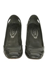 Tod'S EU 36 Penny Patent Leather Black Heels