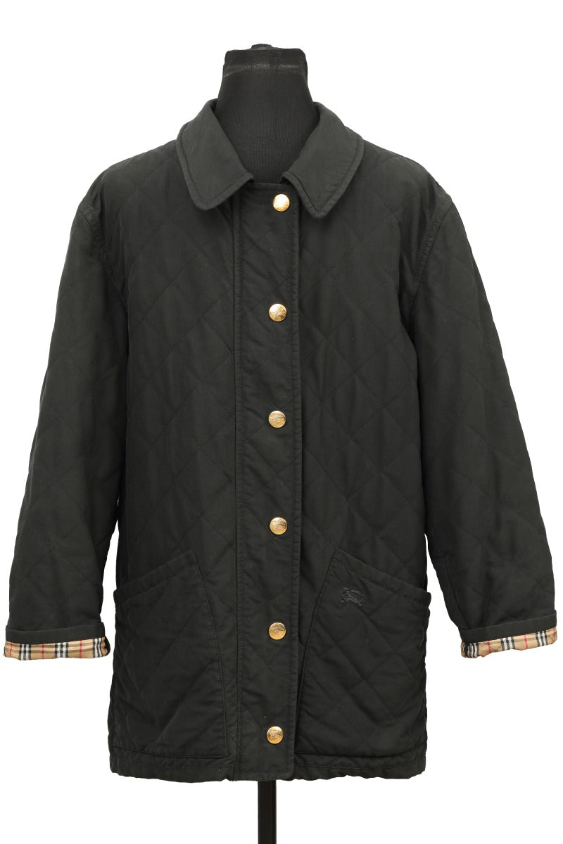 Burberry Size L Brit Harrington Black Jacket