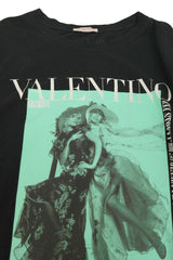 Valentino Garavani Size L Archive 1971 Black Graphic T-Shirt