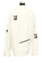 Louis Vuitton Size Xxl Technical Zipped White Graphic Jacket