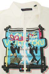 Louis Vuitton Size Xxl Technical Zipped White Graphic Jacket