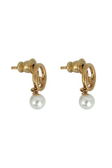 Fendi Logo Pearl Earring