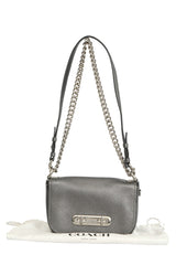 Coach Swagger Glitter Gray Leather Shoulder Bag