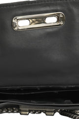 Coach Swagger Glitter Gray Leather Shoulder Bag
