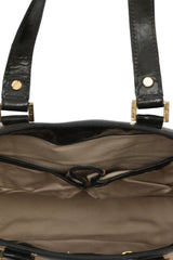 Tory Burch Straw Logo Tote Bags