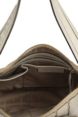 Micheal Kors Natural Applique Stripe Canvas Leather