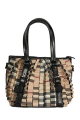 Burberry Nova Check Cartridge Pleat Handbag