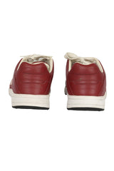 Gucci EU 37.5 Maroon Leather Interlocking Logo Low