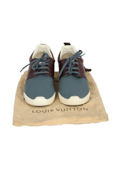 Louis Vuitton Size 8.5 Tricolor Mesh And Logo Embosed Sneakers