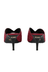 Gucci EU 39 Crystal Embellished Cherry Fabric Heels