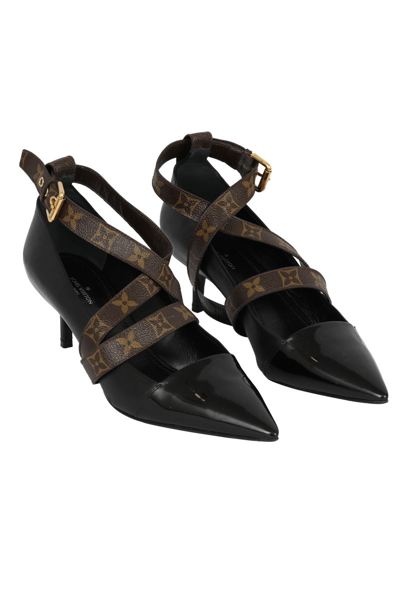 louis-vuitton-eu-38-5-brown-monogram-min-lin-canvas-criss-cross-heels