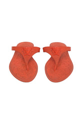 Versace EU 36 Orange Medusa Head Thong Slippers