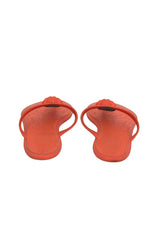 Versace EU 36 Orange Medusa Head Thong Slippers