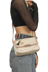 Salvatore Ferragamo Beige Heart Crossbody Bag