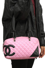 chanel-2000s-pink-cambon-line-bowler-handbag