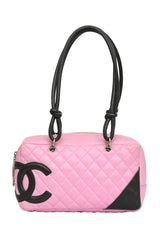 chanel-2000s-pink-cambon-line-bowler-handbag