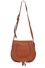 Chloe Marcie Rust Brown Leather Medium Sling Bag