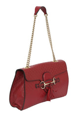 Gucci Guccissima Red Leather Emily Handbag