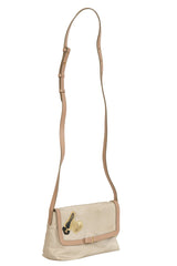 Salvatore Ferragamo Beige Heart Crossbody Bag