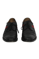Gucci Size 7 Black Leather Men'S Oxford Brogue Shoes