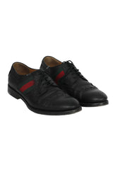 Gucci Size 7 Black Leather Men'S Oxford Brogue Shoes