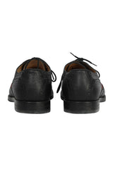 Gucci Size 7 Black Leather Men'S Oxford Brogue Shoes