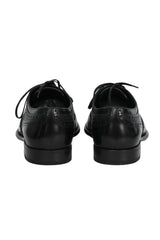 Dolce & Gabanna Size 7 Lace Up Oxford Denim And Black Shoes