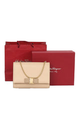 Salvatore Ferragamo Vara Bow Nude Sling Bag