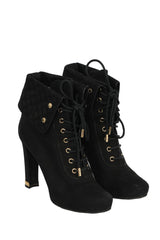 Louis Vuitton Size EU-40 Starlet Monogram Embossed Nubuck Ankle Boots