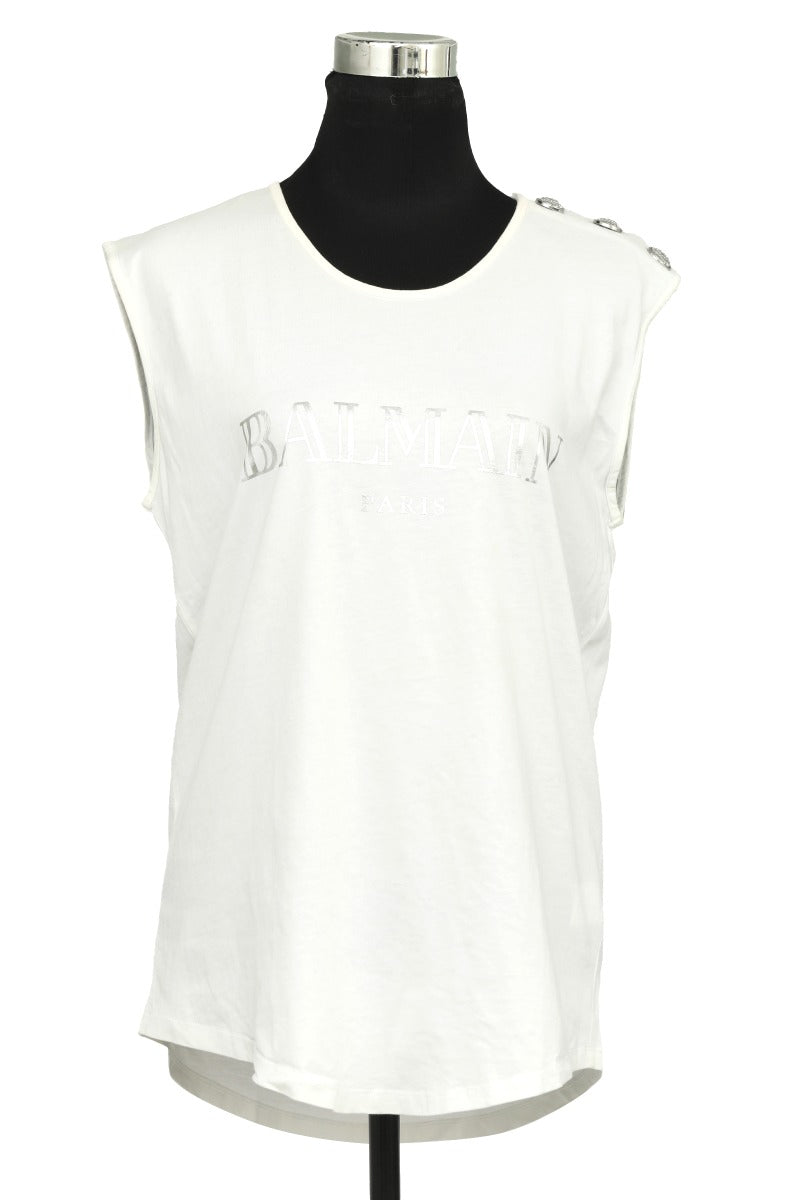 Balmain Paris Size M B Logo Tank Top