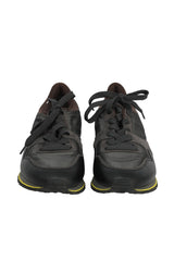 Tod'S Size 6.5 Suede Tricolor Lace Up Sneakers